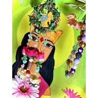 Fairycore Crystal Window Hanging- Whimmsical Crystal Decor with Flowers and Mushroom- Fantasy Garden