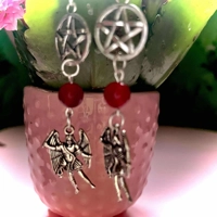 A.A. Michael Guardian Flame Chalcedony Earrings