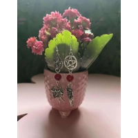 A.A. Michael Guardian Flame Chalcedony Earrings