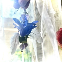 Whimsical Fairycore Amethyst Earrings - Purple Flower & Feather Garden Fairy Fantasy