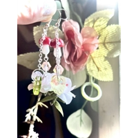 Mushroom and Flower Fairycore Earrings, Whimsy Floral Fairy Garden