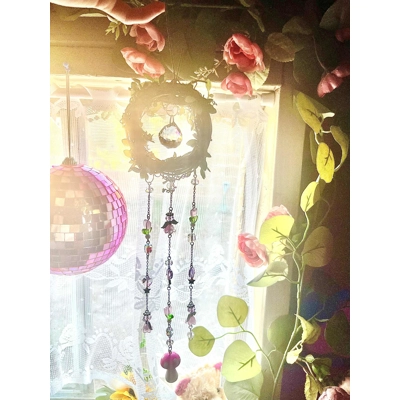 Crystal Suncatcher - Whimsical Handmade Beaded Window Decor