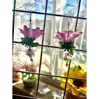 Magical Pink Daisy Fairy Earrings- Whimsygoth Butterfly & Crystal Flower Cottagecore Jewelry