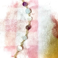 Whimsical Wire Wrapped Quartz Point Necklace - Blue & Pink Crystal Pendant, Amethyst Selenite Celest