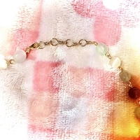 Whimsical Wire Wrapped Quartz Point Necklace - Blue & Pink Crystal Pendant, Amethyst Selenite Celest