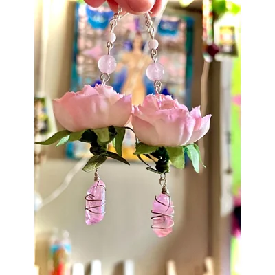 Crystal Rose Goddess Jewelry Set