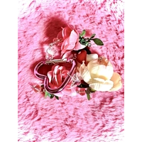 Fairycore Crystal Keychain with Mushroom, Roses, and butterfly Ch