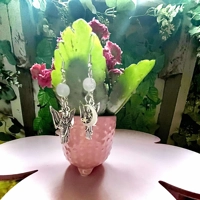 Divine Radiance Selenite Earrings  (with Sterling Silver)