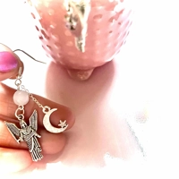 Divine Radiance Selenite Earrings  (with Sterling Silver)