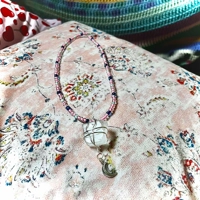 Lunar Prism – Square Quartz & Moon Charm Necklace