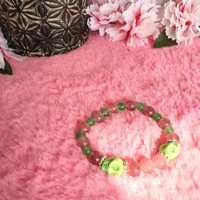 Green Aventurine Strawberry Quartz and Howlite