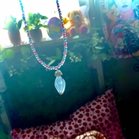 Prism Dreams – Quartz & Glass Bead Amulet Necklace