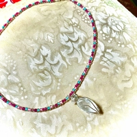 Prism Dreams – Quartz & Glass Bead Amulet Necklace