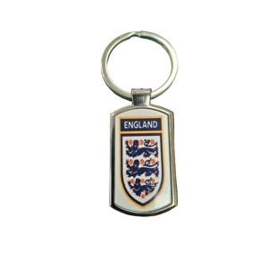 Chrome Metal Keyring England