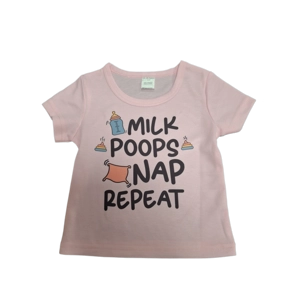 Pink Baby T Shirt Milk Poops available in 3 sizes