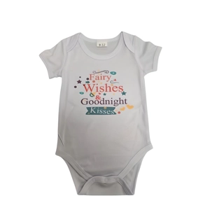 White Babygro Fairy Wishes available in 4 sizes