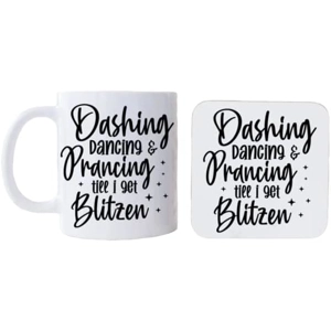 Custom Printed 11oz Ceramic Printed Coffee Mug/Tea Cup and Coaster Set MugC-15