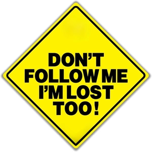 Metal Suction Car Sign - Don't Follow Me
