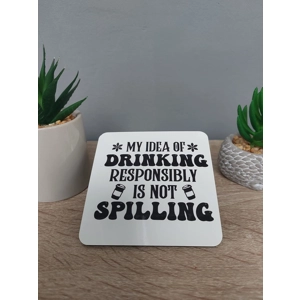 Novelty Funny Coffee Tea Drink MDF Coaster - Coa-06