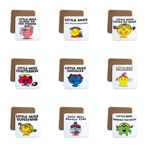 Novelty/Funny Little Miss Coffee Tea Drink MDF Coaster  Many Designs