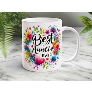 Custom Printed Best Auntie 11oz Ceramic Coffee Mug/Tea Cup