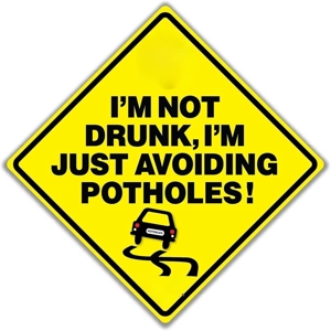Metal Suction Car Sign - I am not Drunk