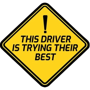 Metal Suction Car Sign - New Driver