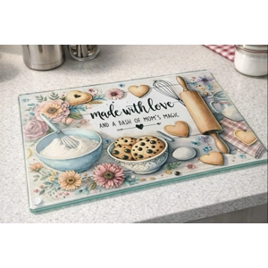 Textured Toughened Glass A4 Chopping Board