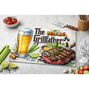 Textured Toughened Glass A4 Chopping Board