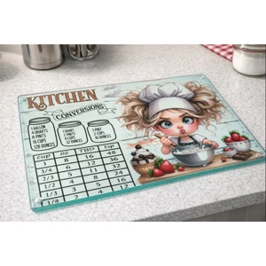 Textured Toughened Glass A4 Chopping Board