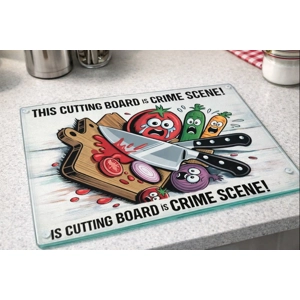 Textured Toughened Glass A4 Chopping Board