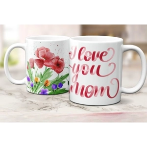 Custom Printed I Love You Mum 11oz Ceramic Coffee Mug/Tea Cup