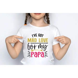 Children's T Shirt Baby Mad Love Papa available in 4 sizes Choose Style