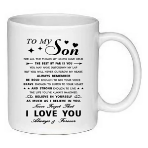 Custom Printed To My Son 11oz Ceramic Coffee Mug/Tea Cup