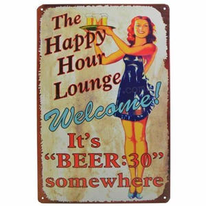 Vintage Style Retro Metal Plaque Wall Sign -