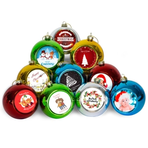 Custom Printed Christmas Bauble Available In 5 Colours