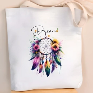 Custom Printed Dream White Tote Bag Custom Printed Dream White Tote Bag