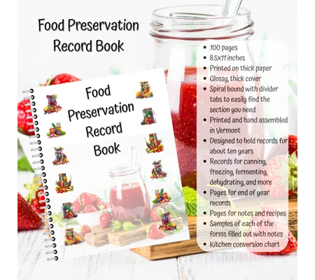 Food Preservation Record Book
