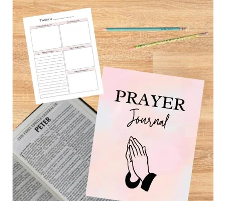 Prayer Journal: minimalistic design, printable, for daily prayer time and prayer requests