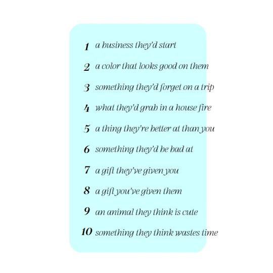 Printable Spouse Categories Game | Date Night Activity for Couples