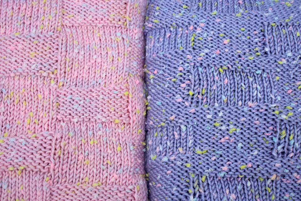 Flecks of Color Basketweave Baby Blankets