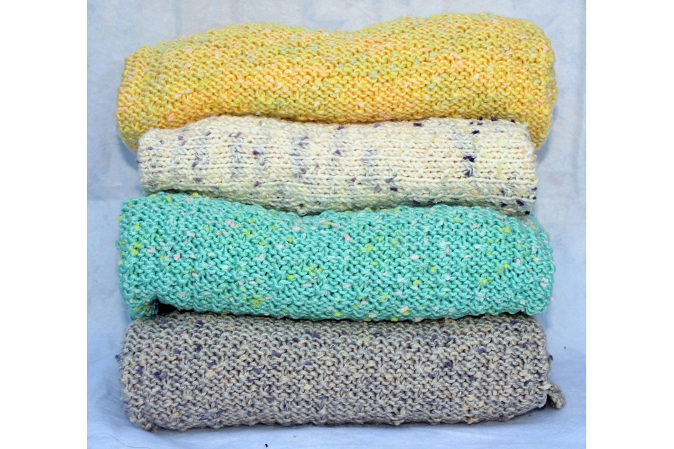 Flecks of Color Swiss Dot Baby Blankets