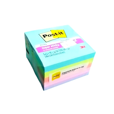 โพสอิท 3*3" คละสี 3M Super Sticky