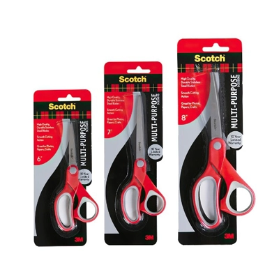 กรรไกร 3M 7" Multi ด้ามแดง-เทา