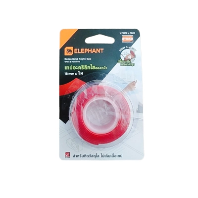 เทปอะคลิลิคใส ช้าง 18มม*1ม