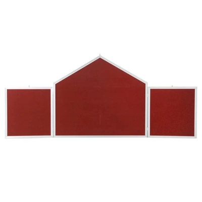 บอร์ดโครงงาน 3 พับ สีน้ำเงิน /แดง ทรงบ้าน