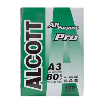 กระดาษถ่าย A3 Alcott 80 แกรม เขียว กระดาษถ่าย A3 Alcott 80 แกรม เขียว