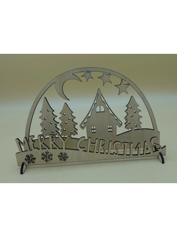 Laser cut, Merry Christmas scene