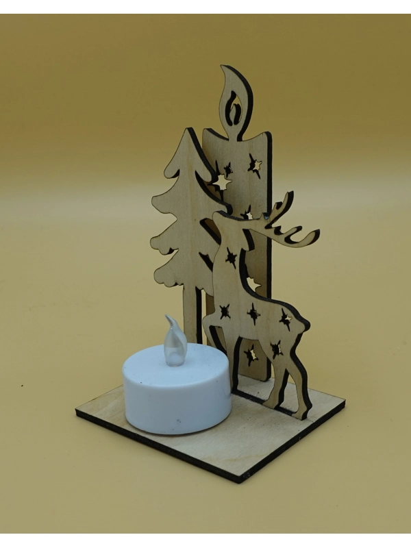 Laser cut, Christmas Theme Tea Light Stand Design 6