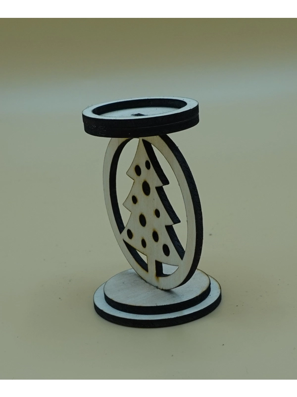 Laser cut, Christmas Candle stand tea light holder design 1